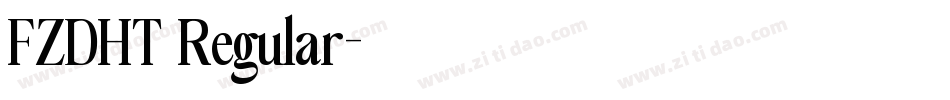 FZDHT Regular字体转换
